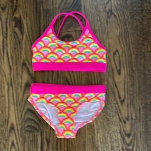 Lands End girls rainbow bikini